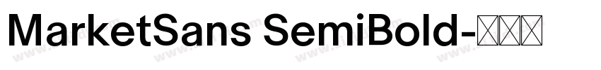 MarketSans SemiBold字体转换